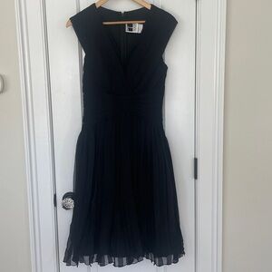 STUNNING SILK Tadashi Black Dress-size 8, worn ONCE
